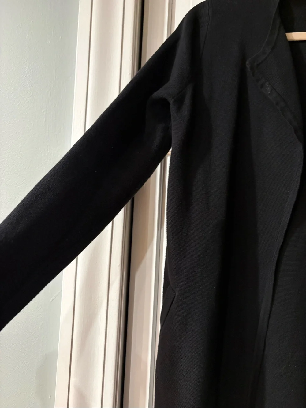 J. Crew Black Open-Front Knit Blazer
